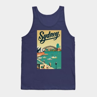 A Vintage Travel Art of Sydney - Australia Tank Top